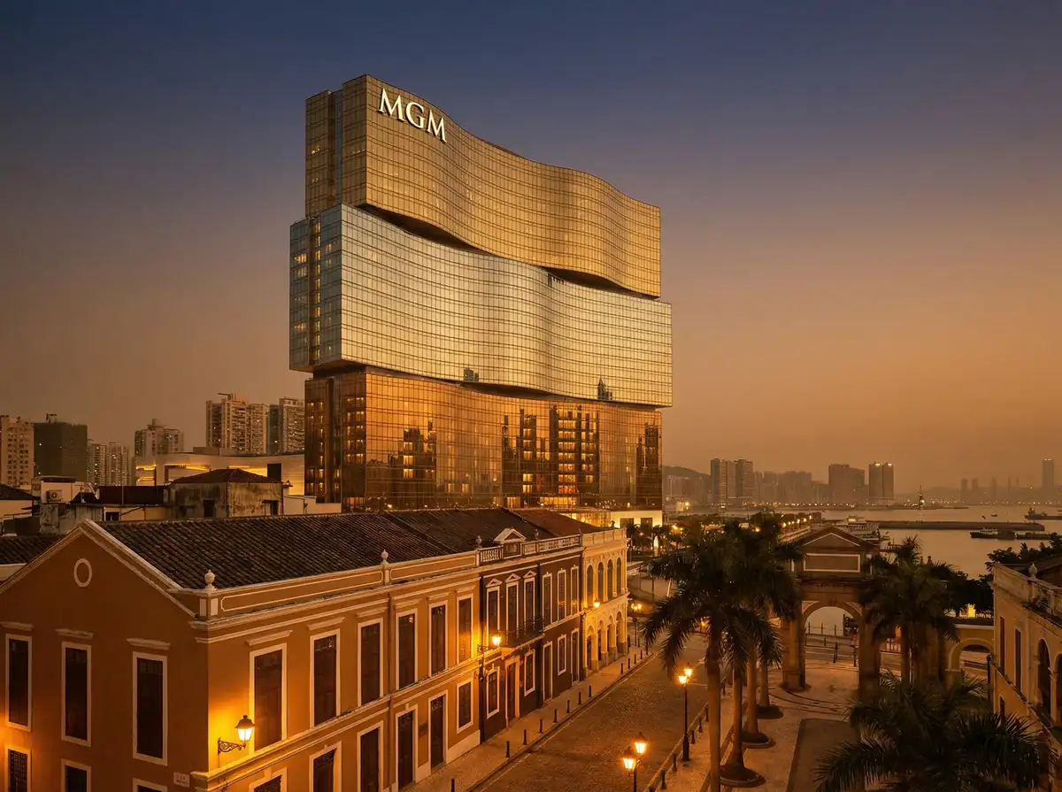 澳门美高梅酒店，标志性 澳门博彩 建筑